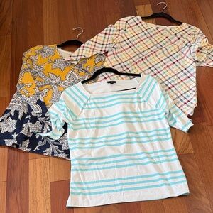 Talbots Women's Tops - Floral, Plaid, and Striped